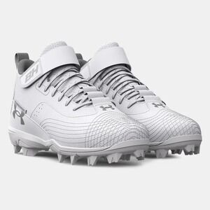 Under Armour Men Harper 7 Mid RM White Baseball Cleats 3025587-100 Mens Size 13